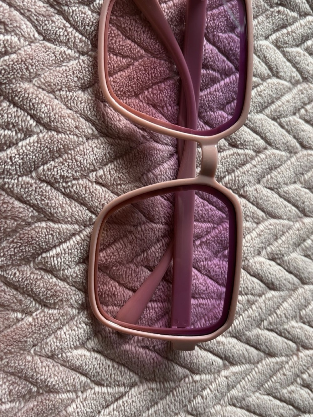 & Other Stories Blush Pink Square-Frame Sunglasses